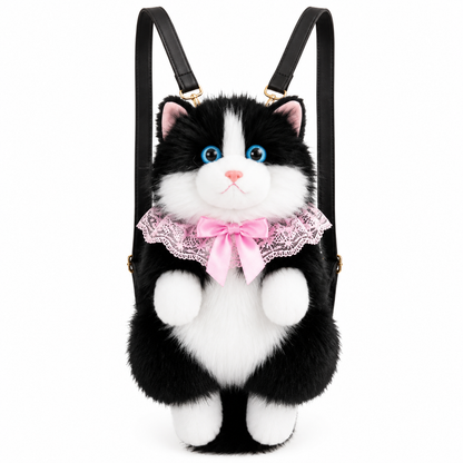 Cute Plush Animal Cat Backpack Multiple Fashion Shoulder Bags