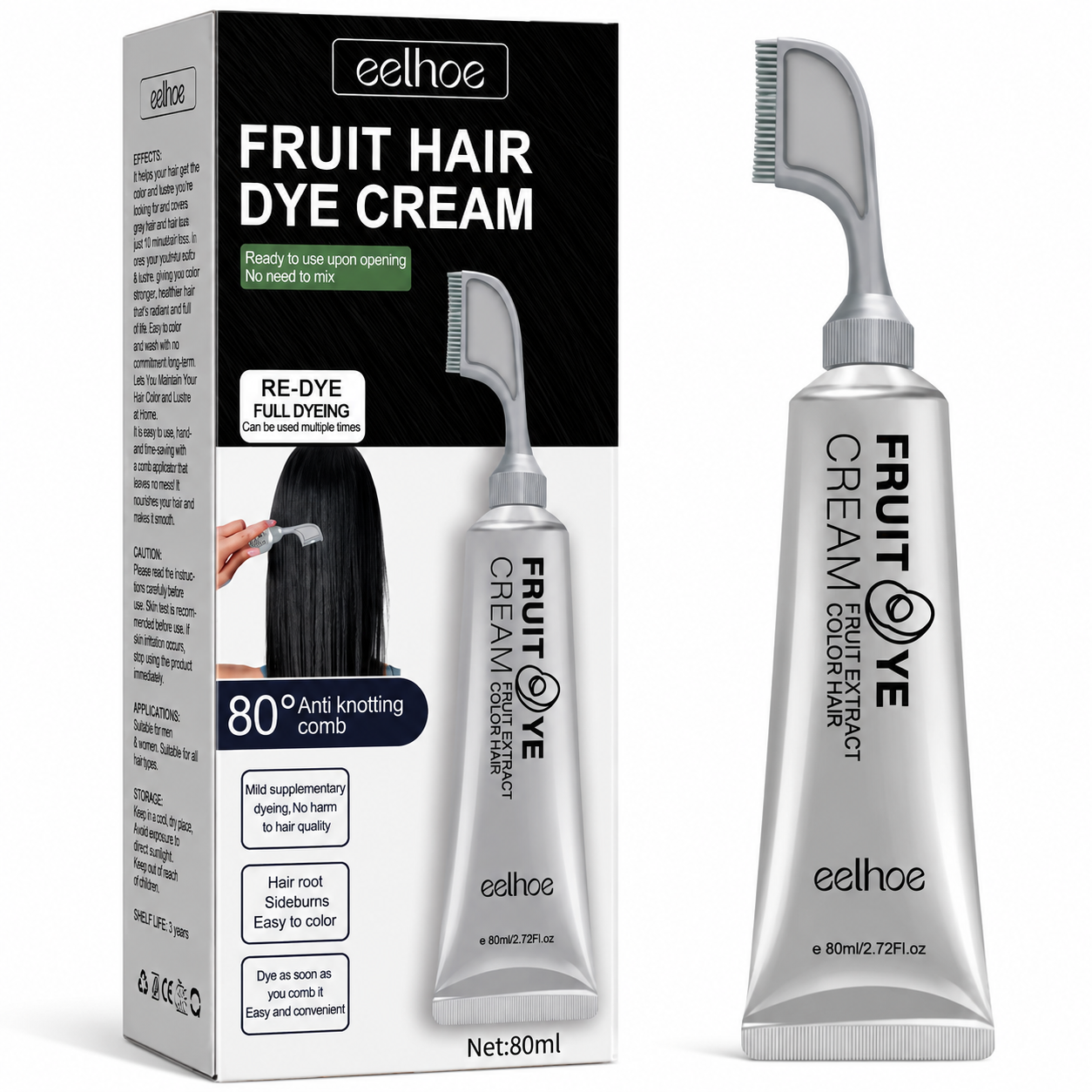 Black Fruit Hair Dye Cream,
